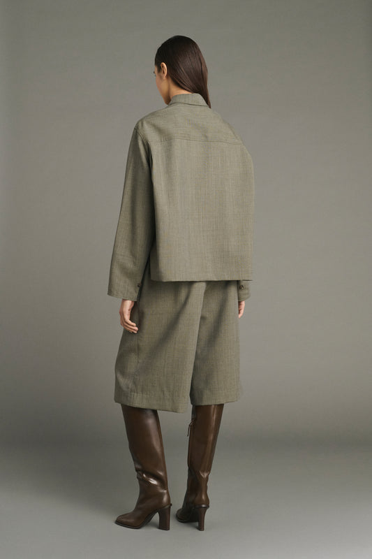 Louison Bermuda shorts - Sage Green - Wool - Women