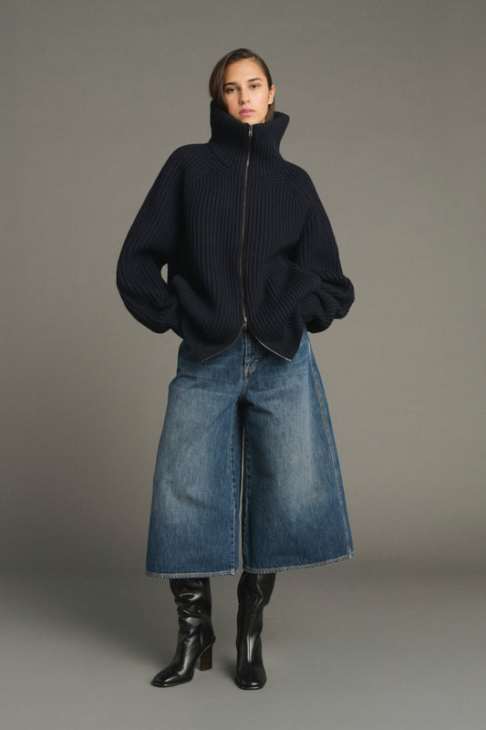 Jasper jacket - Navy - Merino Wool - Women