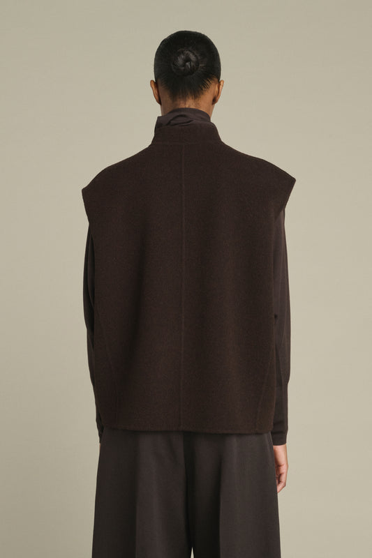 Jacket Adeline - Dark Brown - Wool - Women
