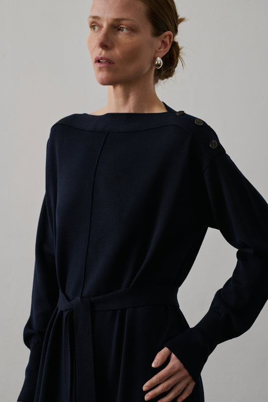 Robe Clea - Navy - Laine - Femme
