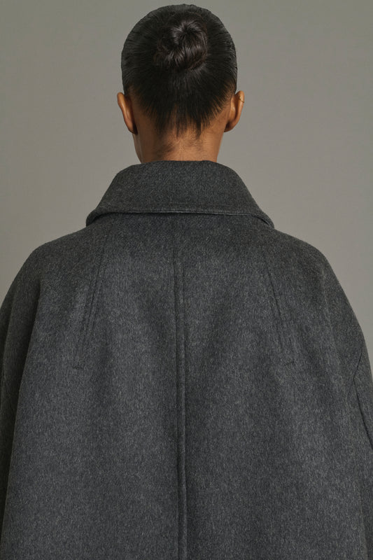 Coat Kasper - Anthracite Marl - Wool - Women