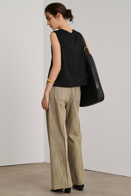 Pantalon Harold - Beige/Noir Chiné - Coton - Femme