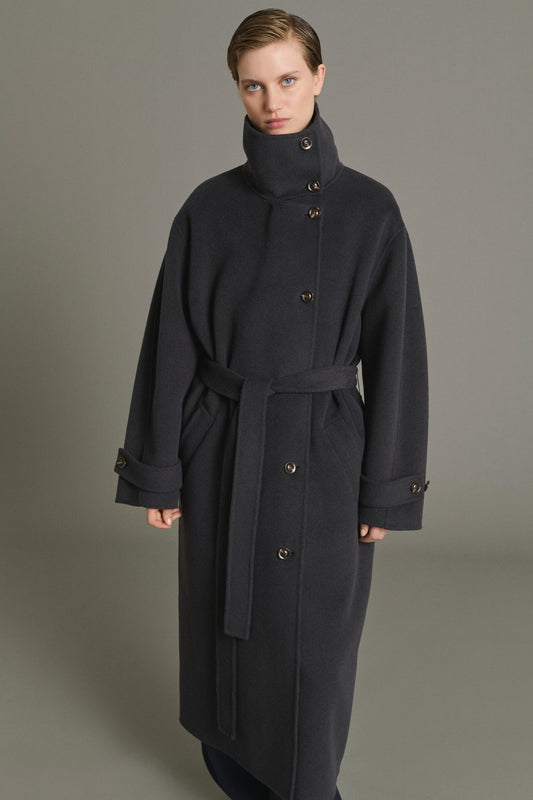 James coat - Charcoal - Wool - Women