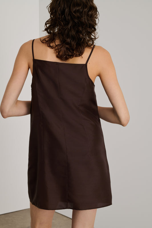 Gigi dress - Plum - Silk - Women