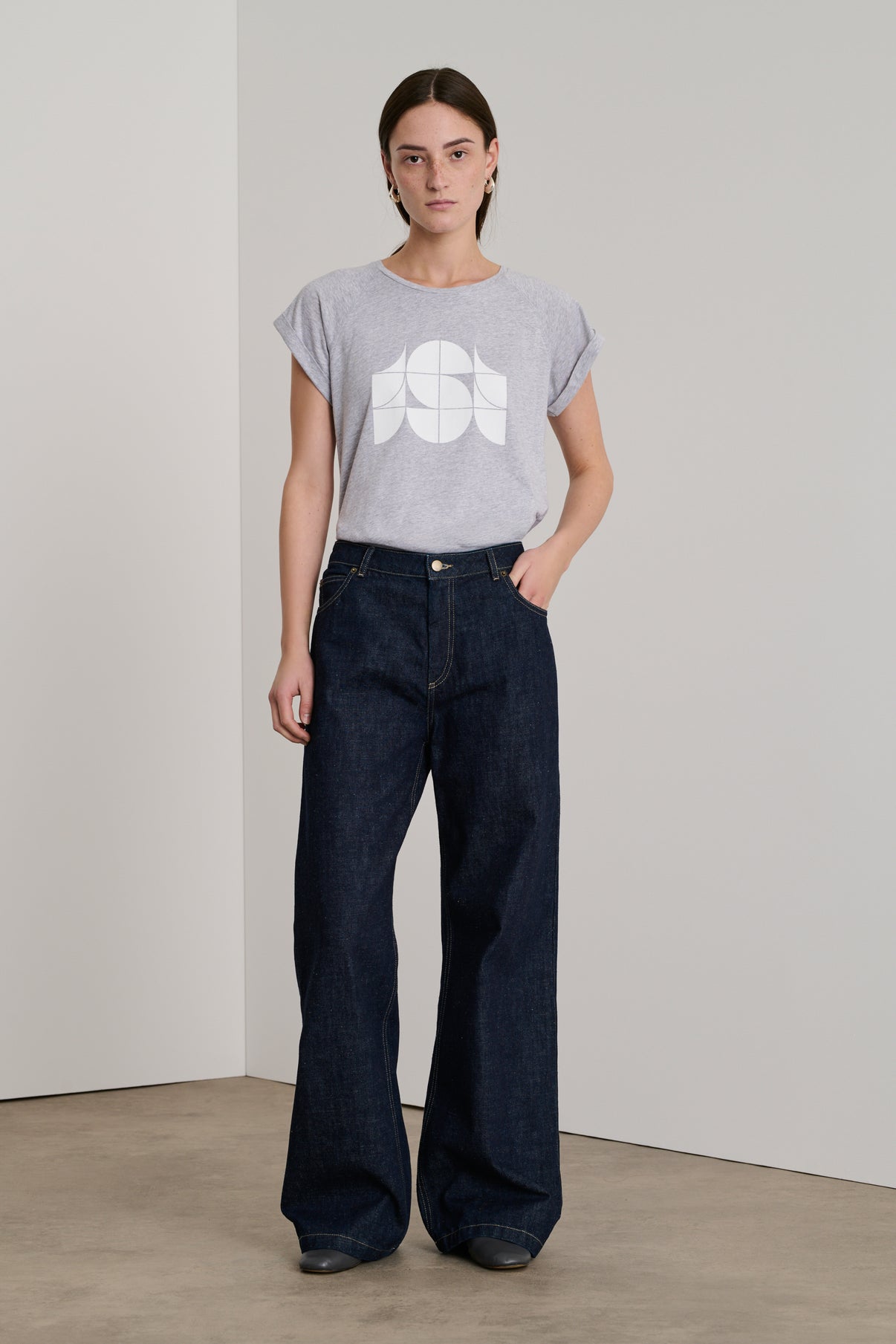 Tee-Shirt Valentina - Gris Chiné - Coton - Femme vue 4