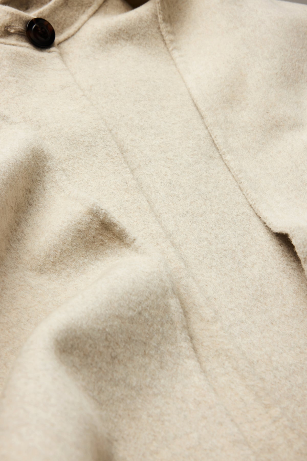 Pullover Hora - Ecru Grey Double-Faced Wool Boxy - Soeur