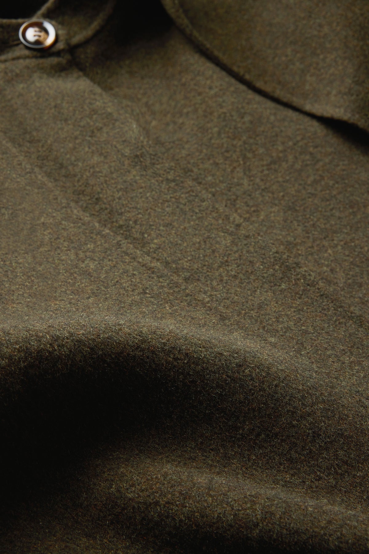 Windsor Coat - Women's Boxy Mottled Khaki Wool - Soeur
