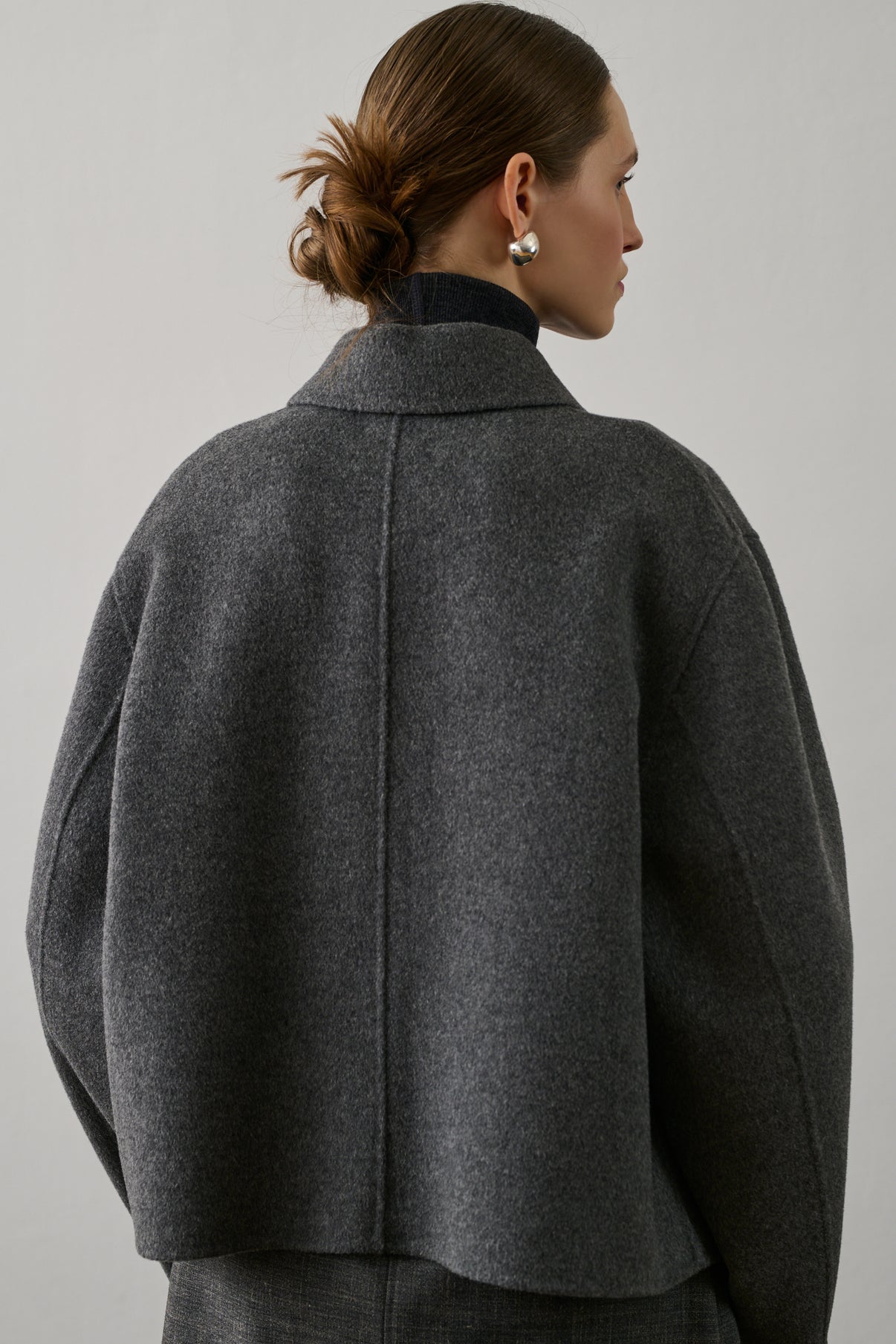 Manteau Gyoda - Gris Chiné - Laine - Femme vue 2