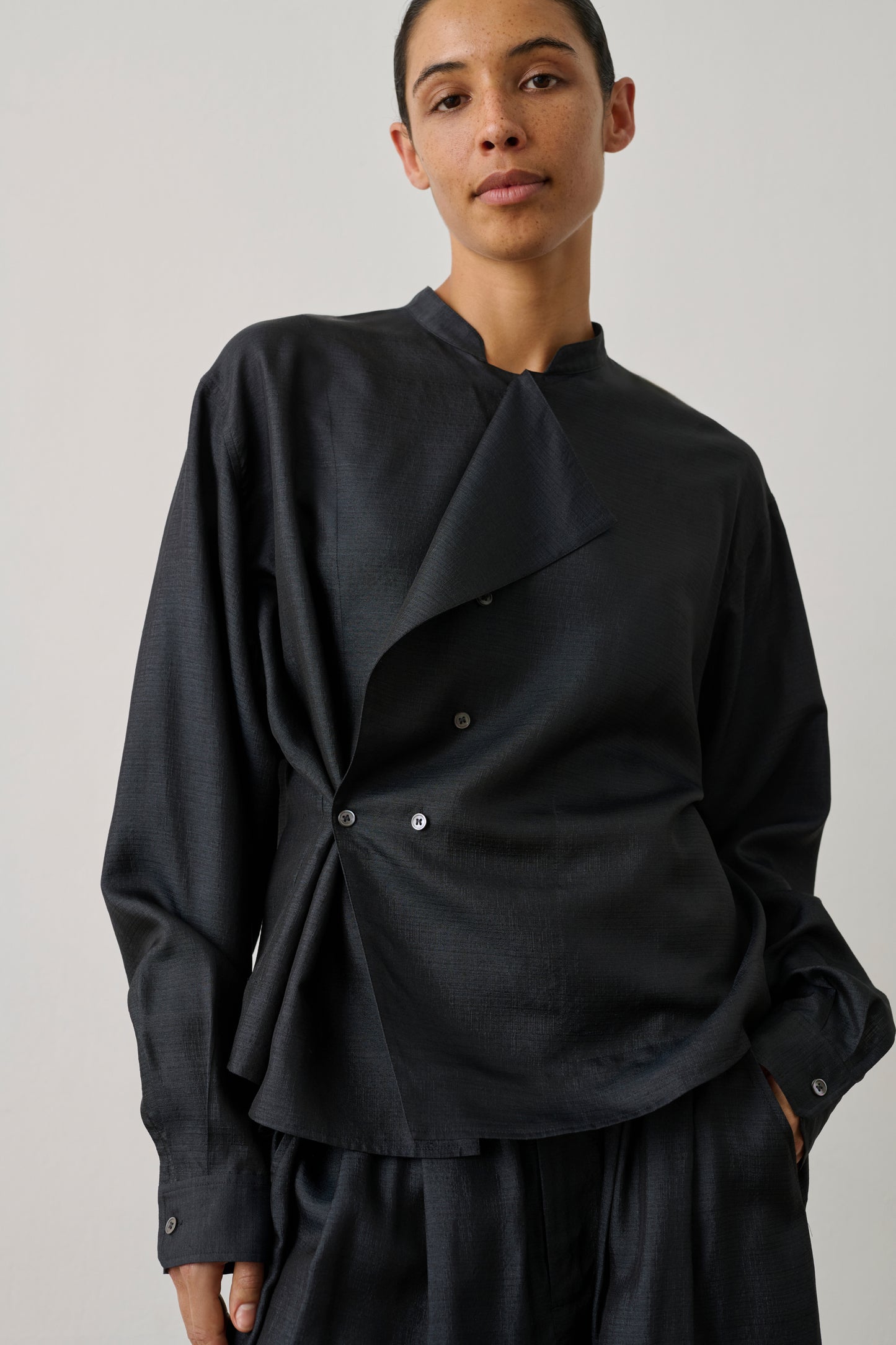 Blouse Hampton - Noir - Soie - Femme