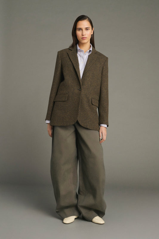 Sevres Jacket - Brown/Navy - Wool - Women
