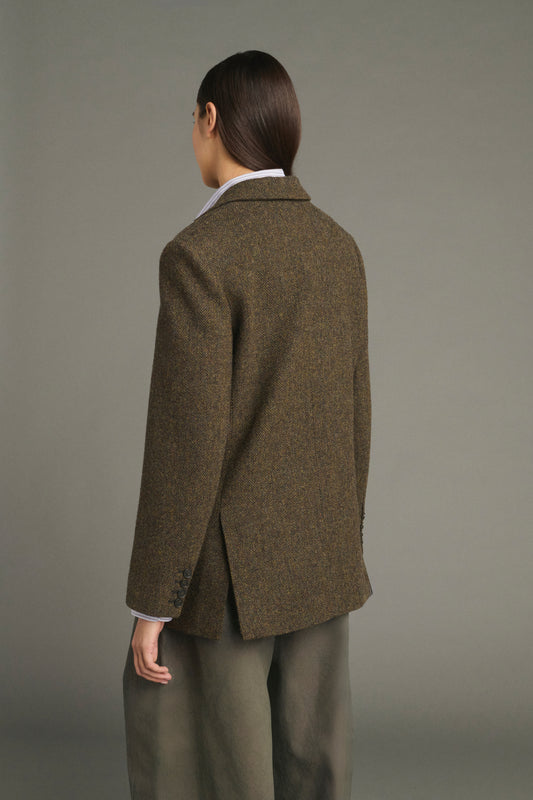 Sevres Jacket - Brown/Navy - Wool - Women