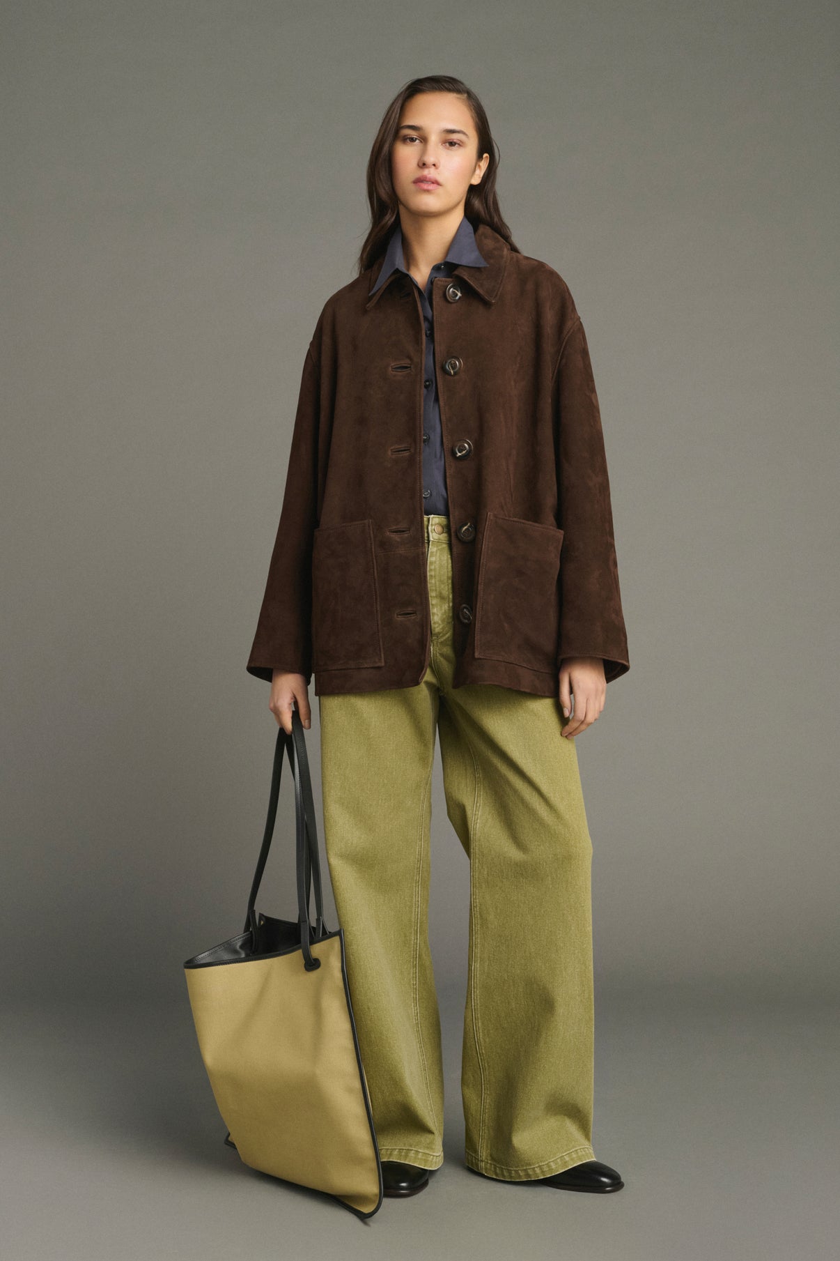 Karl Pullover - Heathered Brown - Merino Wool - Women vue 5