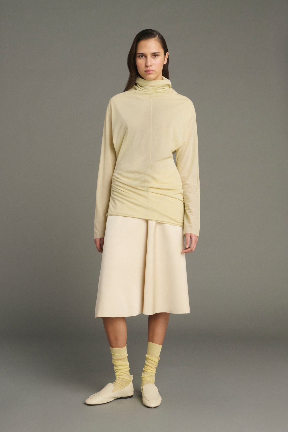 Bach socks - Pale Yellow - Cotton - Women vue 3