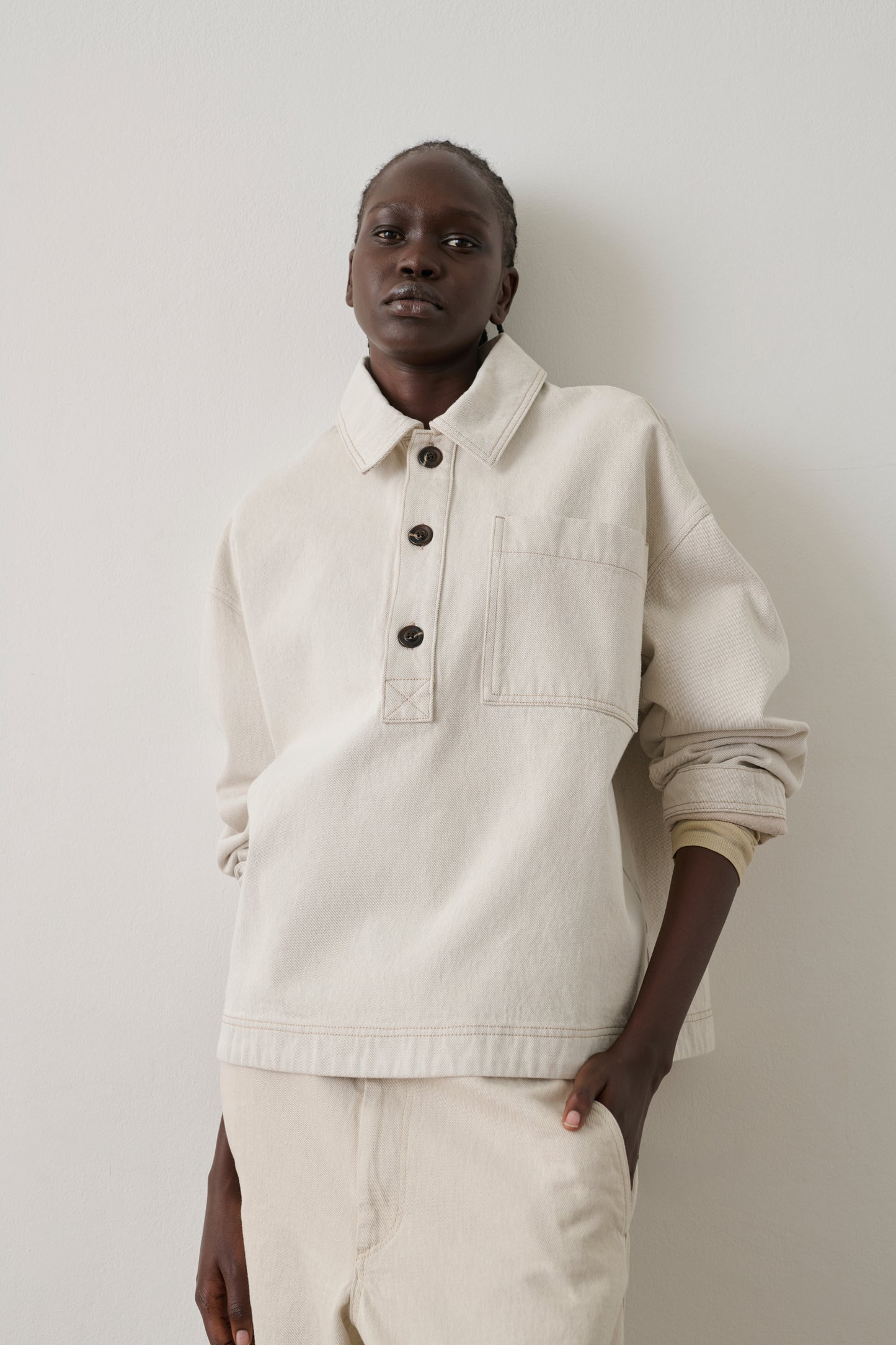 Chemise Austin - Blanc Grès - Coton - Femme