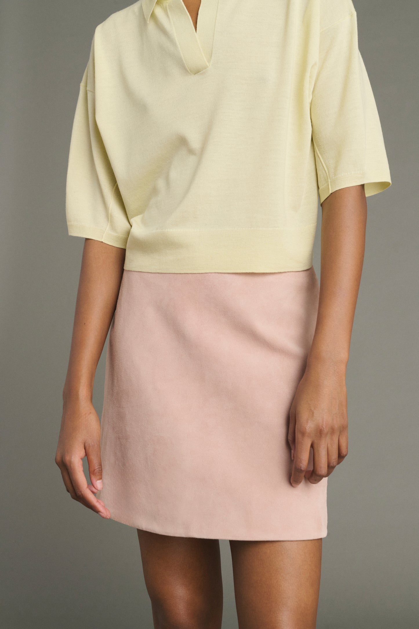 Inno skirt - Dusty Pink - Leather - Women