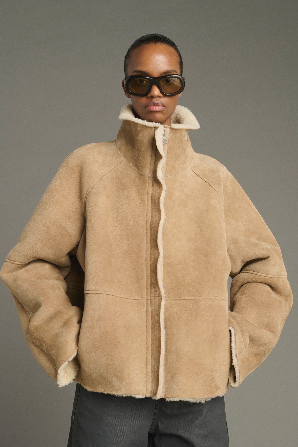 Kleber coat - Beige - Leather - Women vue 3
