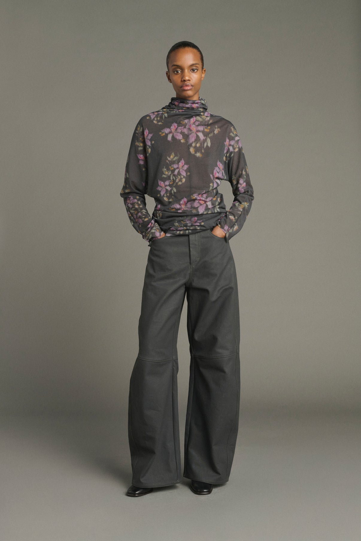 T-shirt Lisia - Anthracite/Violet - Cotton - Women vue 1