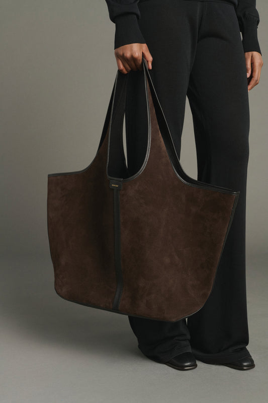 Douce Tote Bag - Dark Brown - Leather - Women