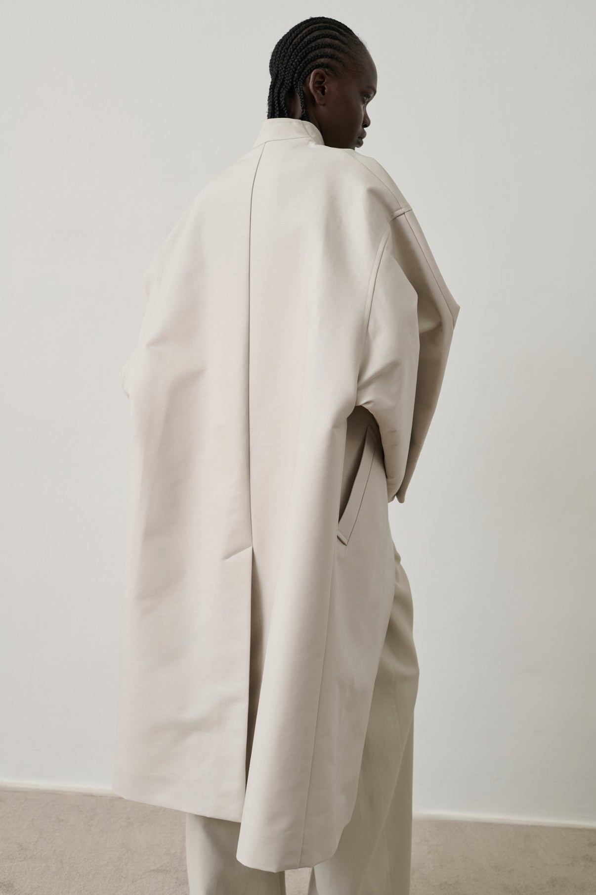 Manteau Hyacinthe - Gris Clair Coton Bio Femme - Soeur vue 5