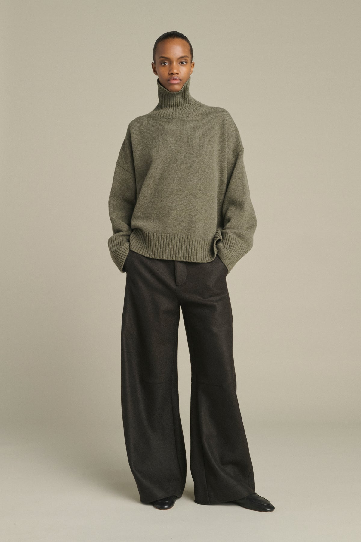 Pullover William - Grey Marl - Merino Wool - Women vue 3