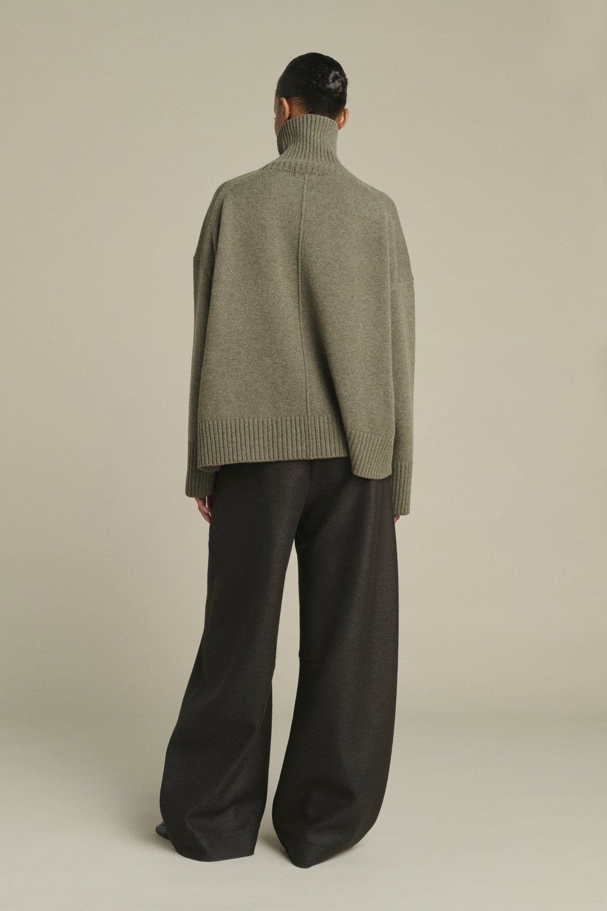 William Pullover - Grey Marl - Merino Wool - Women vue 4