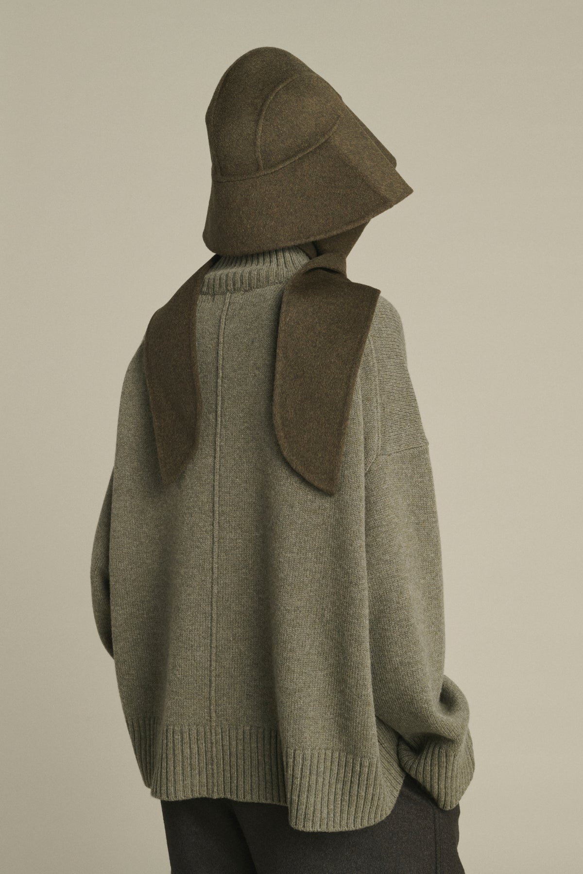 Hat Faron - Khaki Marl - Wool - Women vue 4