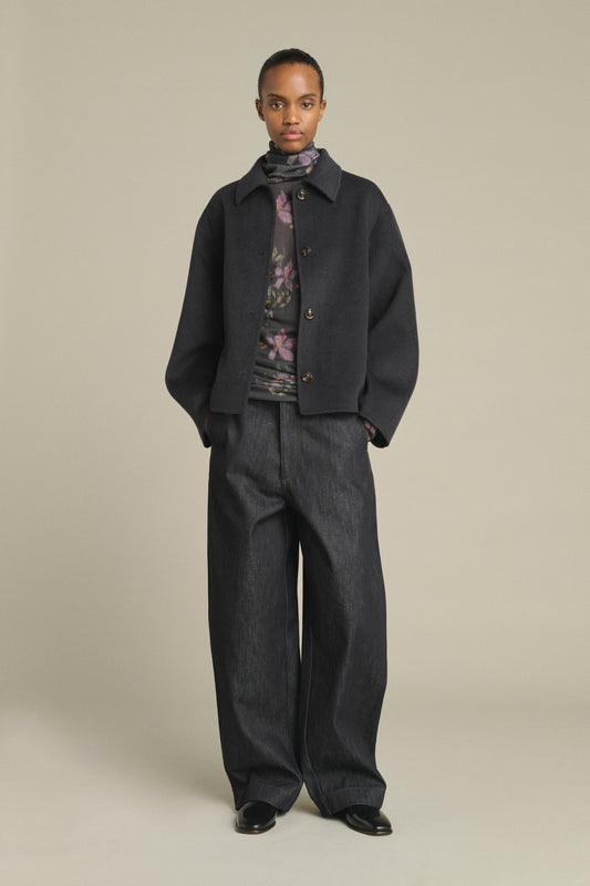 Coat Gyoda - Charcoal - Wool - Women