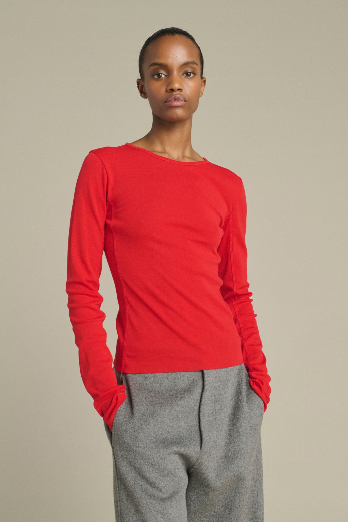 T-Shirt Lester - Red - Cotton - Women vue 3