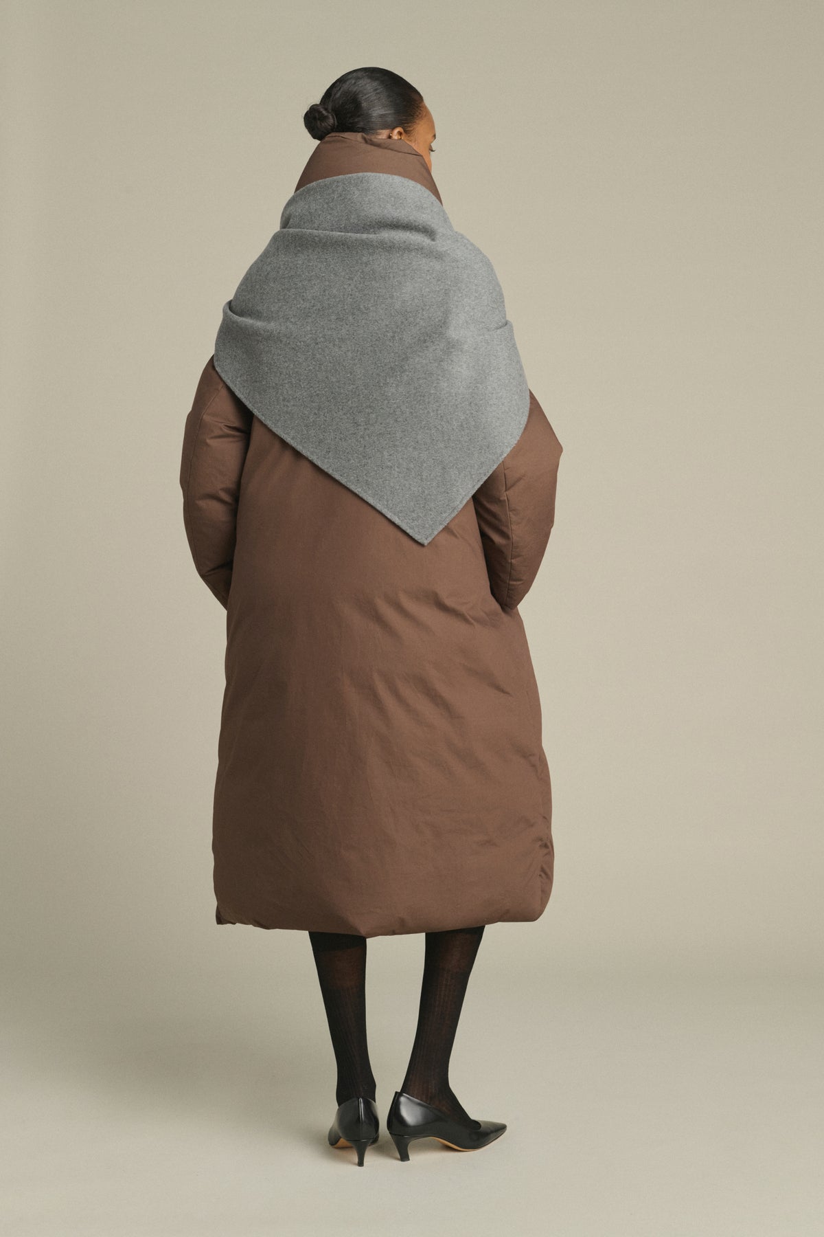 Jamelia Cape - Light Grey - Wool - Women