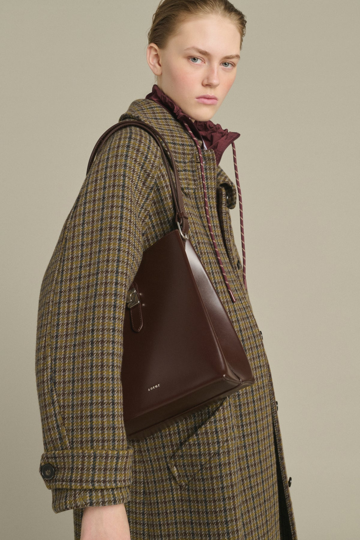 Bello Bag - Warm Brown Box Leather Bucket - Soeur vue 2
