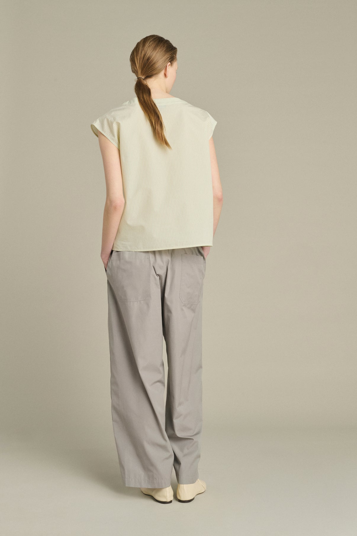 Hugues trousers - Grey - Cotton - Women vue 2