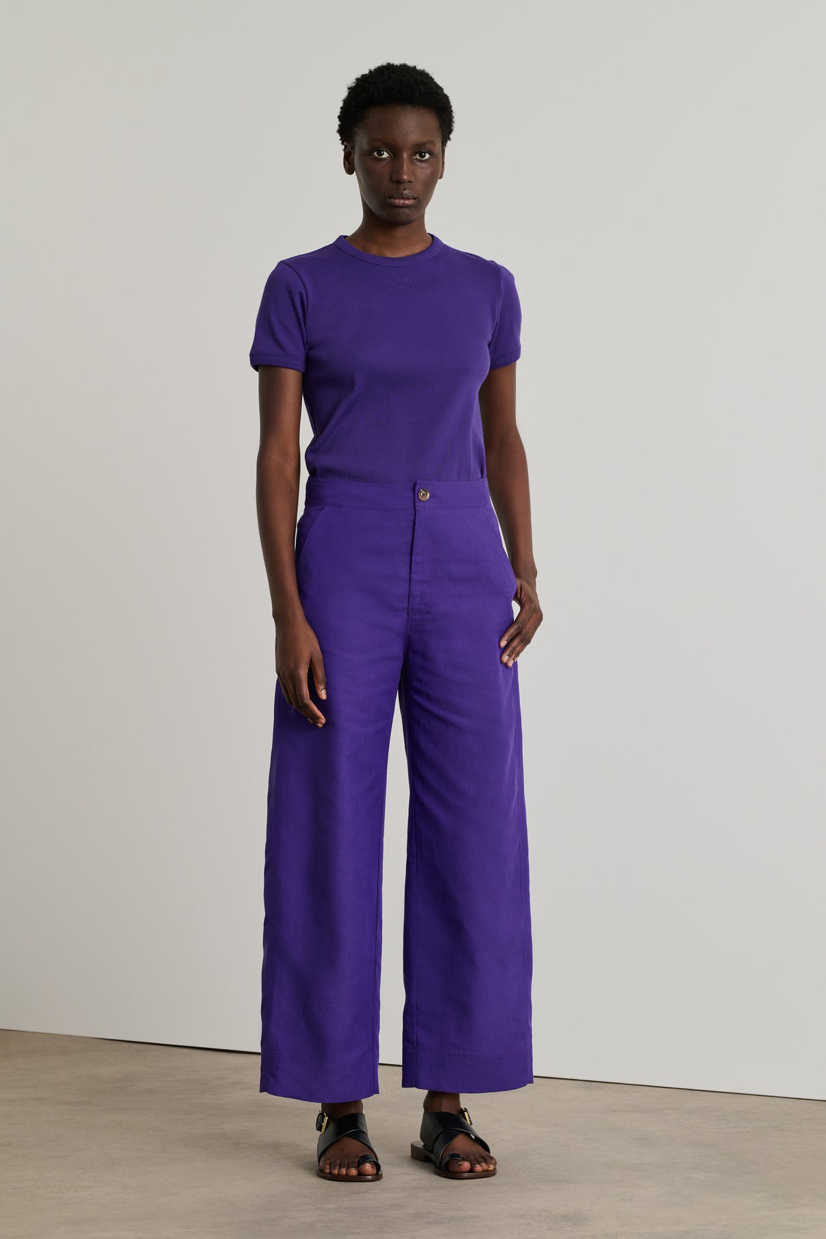 Tee-Shirt Aristide - Ultraviolet - Coton - Femme vue 2