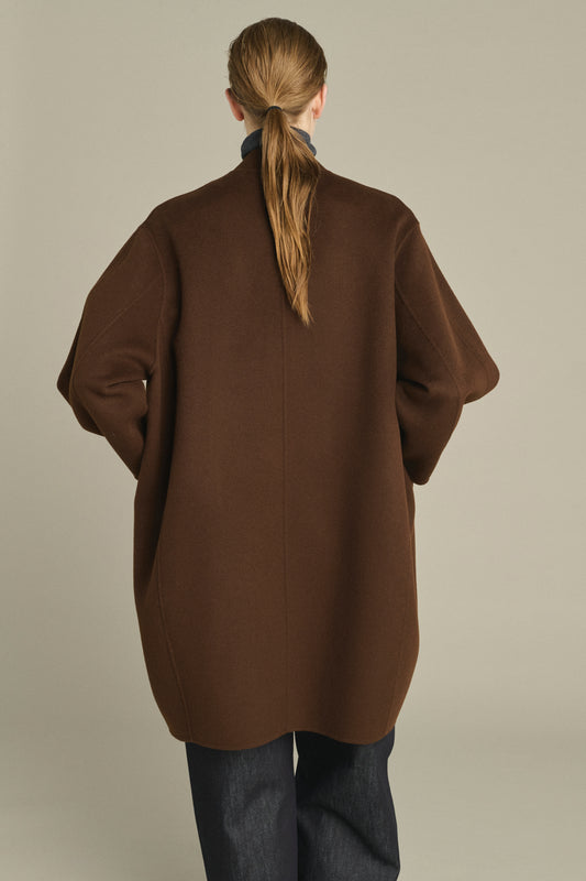 Beaulieu Coat - Chocolate - Wool - Women