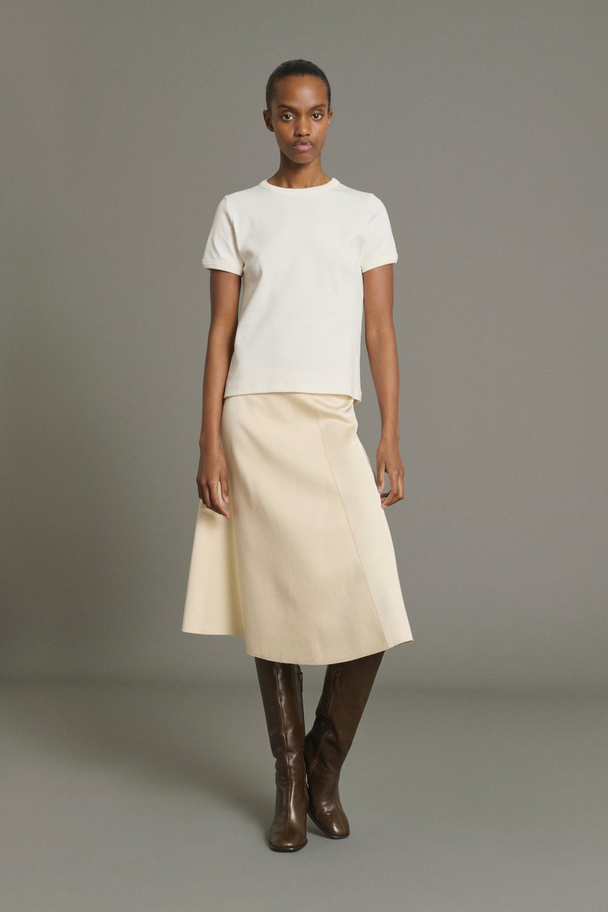 T-Shirt Aristide - White Organic Cotton Ribbed Women - Soeur vue 5