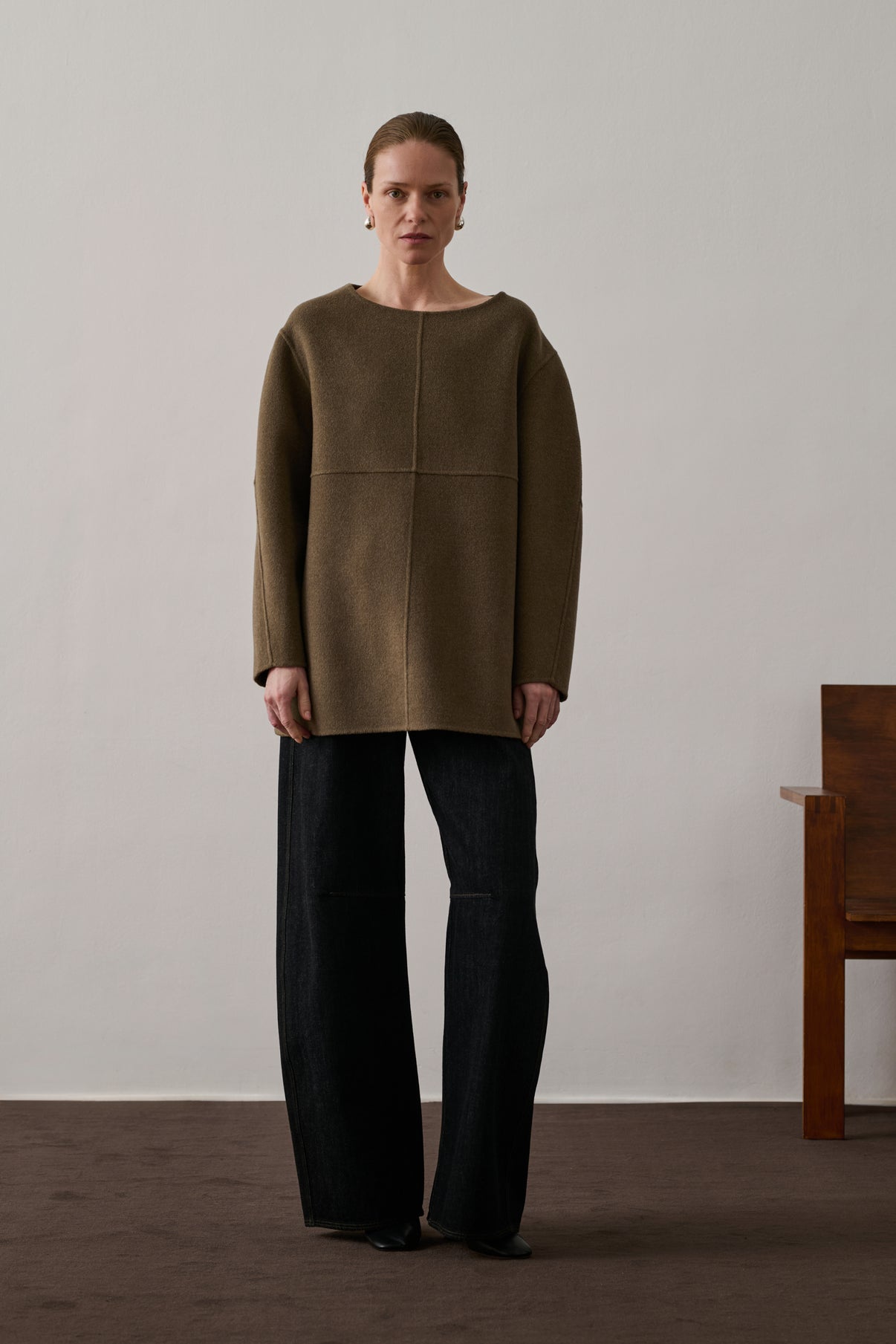 Pull Valerianne - Beige/Gris - Laine - Femme vue 5