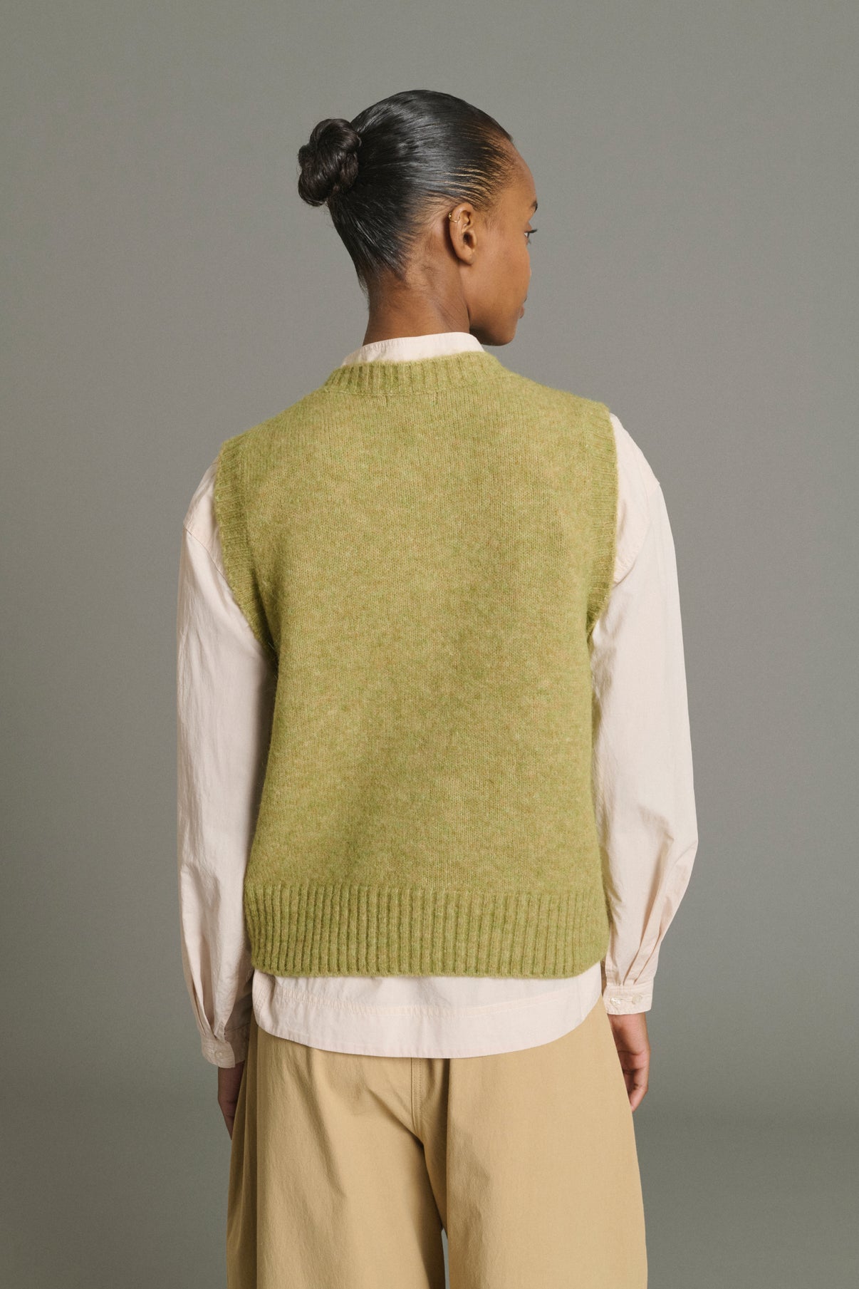 Namaste Pullover - Sage - Wool - Women vue 4