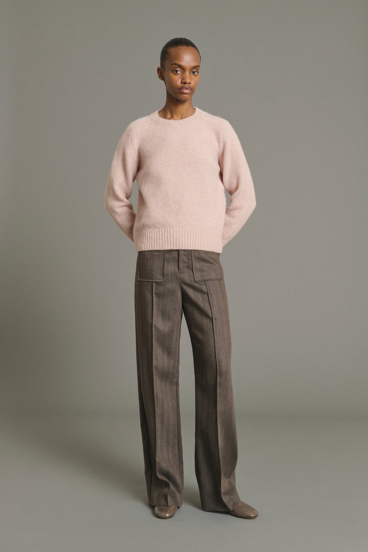 Harold Trousers - Marron Glacé - Wool - Women vue 1