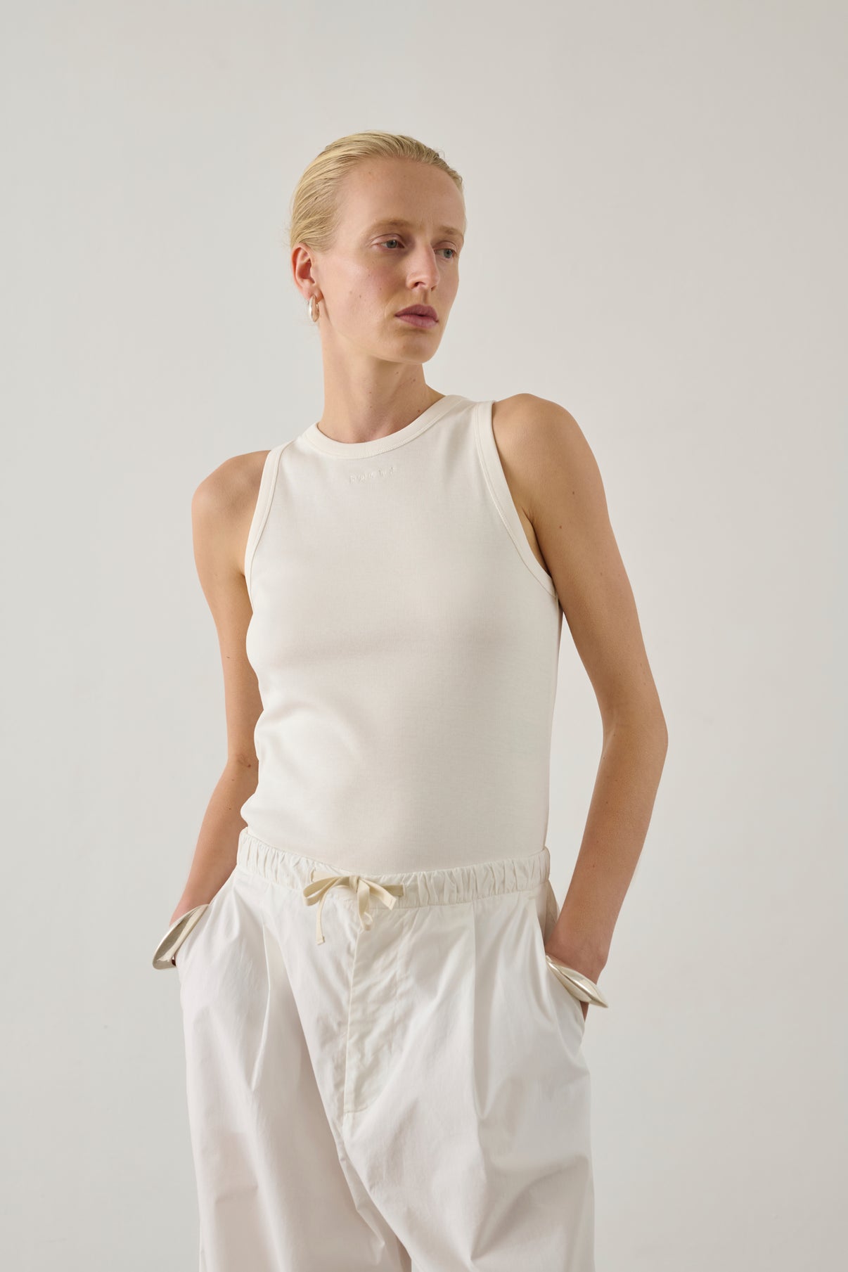 Débardeur Dolly - Blanc - Coton - Femme vue 2