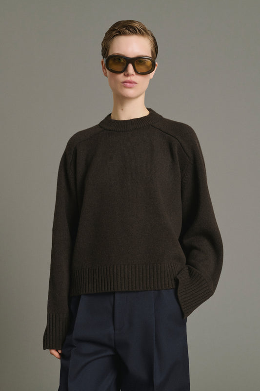 Pullover Will - Chocolate - Merino Wool - Women