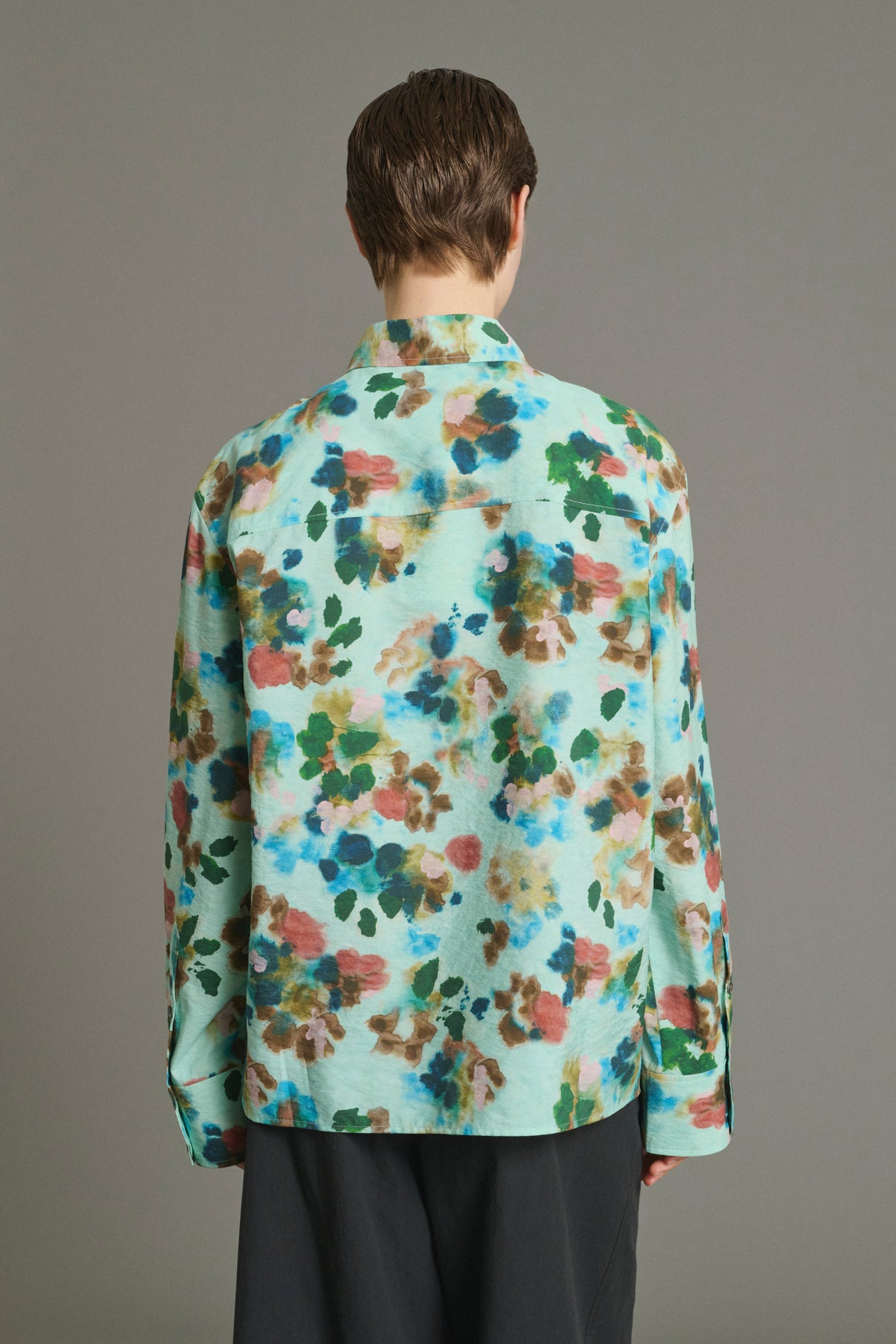 Lepic shirt - Turquoise - Silk - Women vue 2