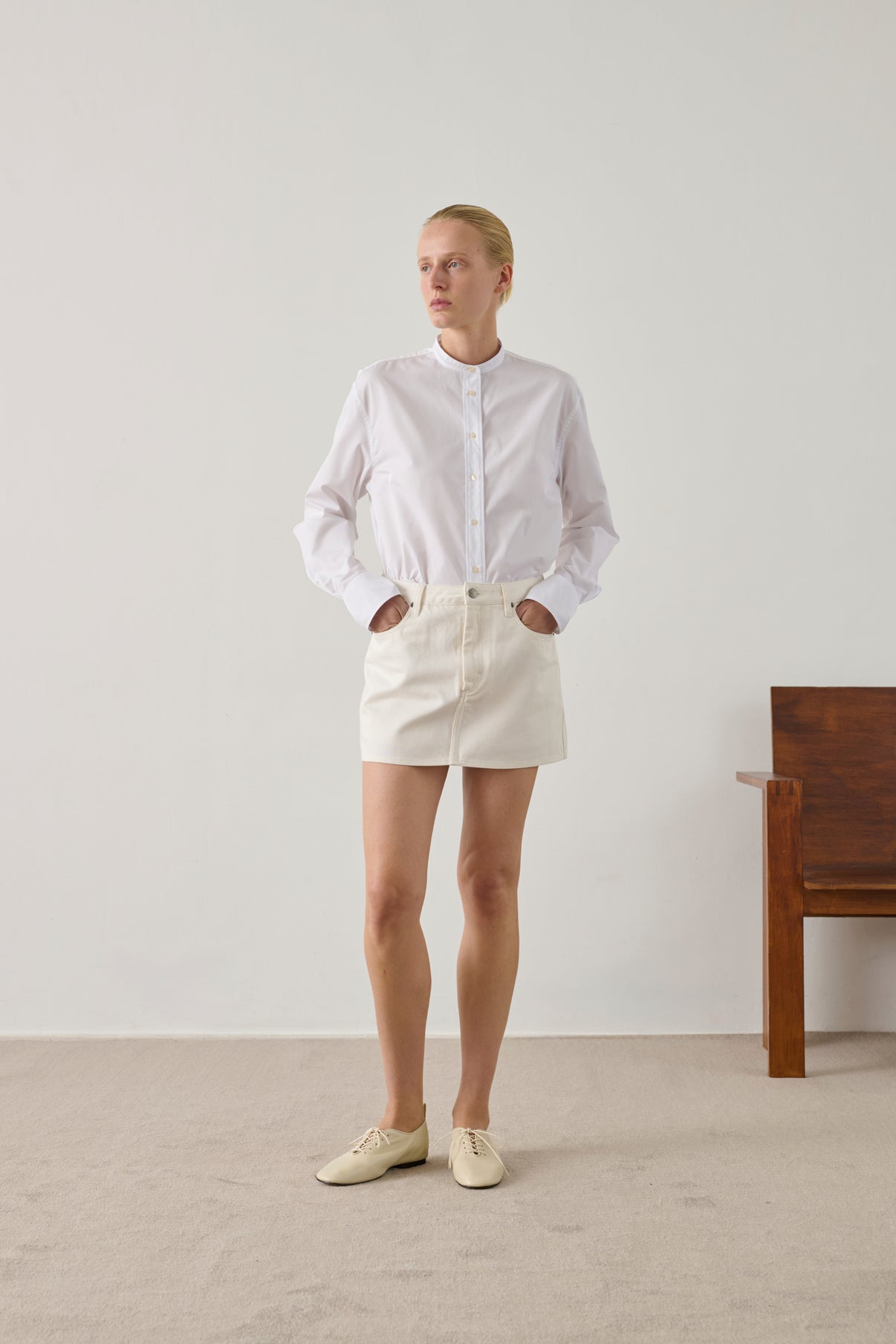 Bermudes shirt - White - Cotton - Women vue 5