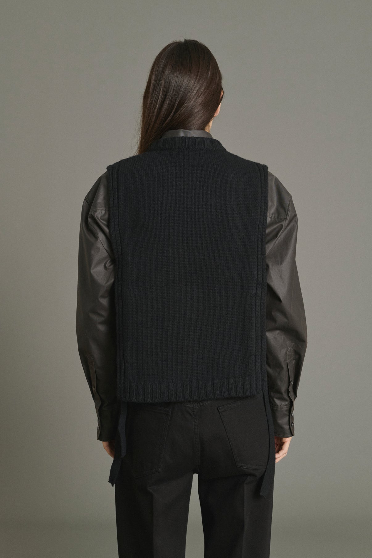Pullover Uzel - Black - Wool - Women vue 4