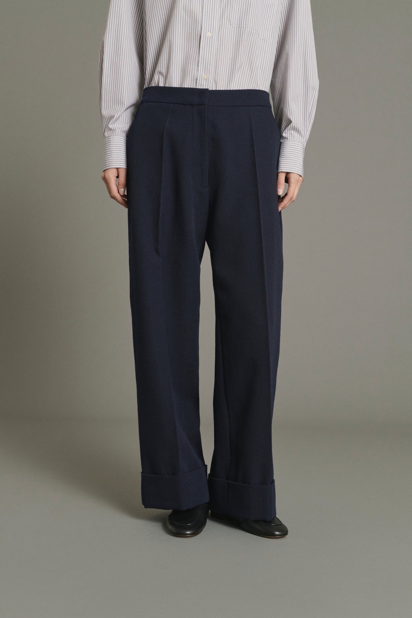 Kobe Trousers - Navy - Wool - Women