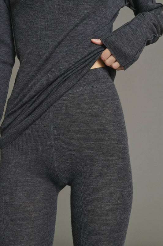 Jen Legging - Anthracite Grey - Wool - Women