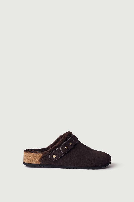 Sabots Sleepy - Marron Foncé - Cuir - Femme