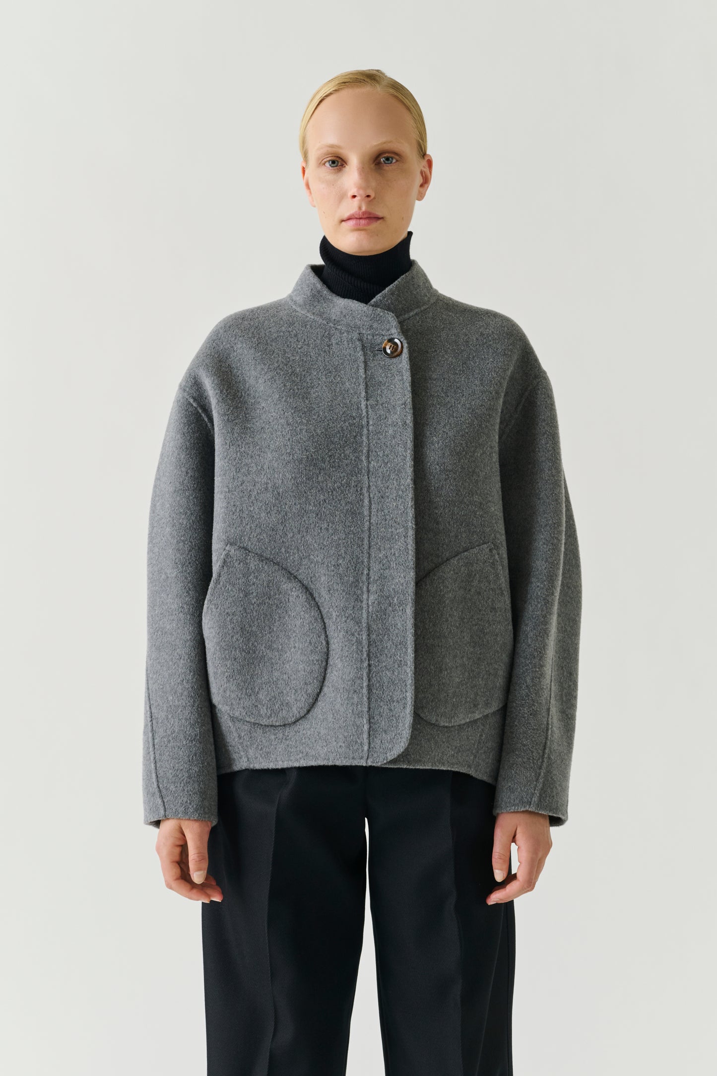 Windsor coat - Light Grey - Wool - Women