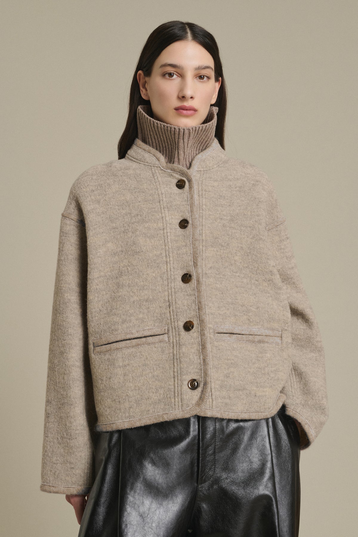 JACKET OLYMPE BEIGE/GREY