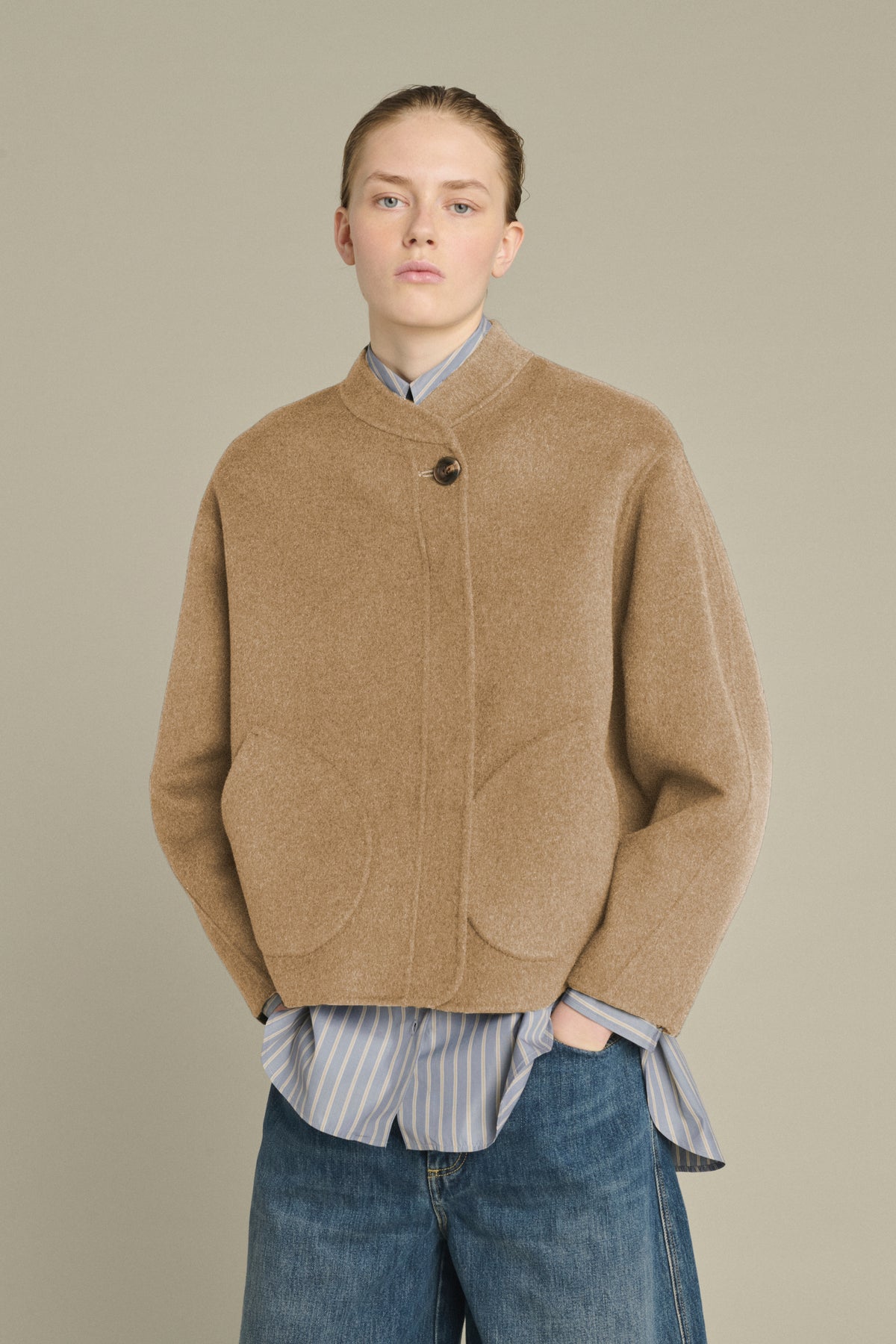 COAT WINDSOR CAMEL MARL