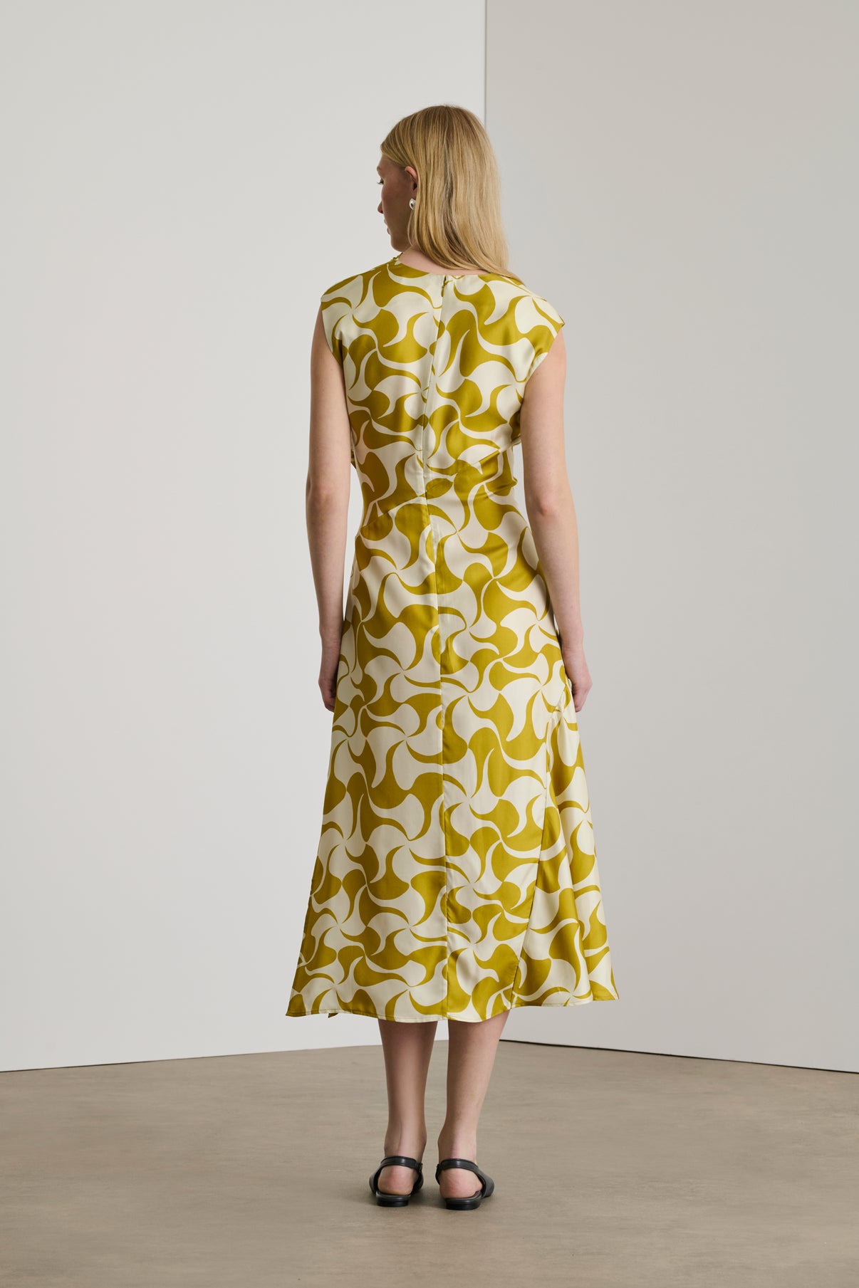 Robe Eugenie - Jaune Doré/Beige - Femme vue 3