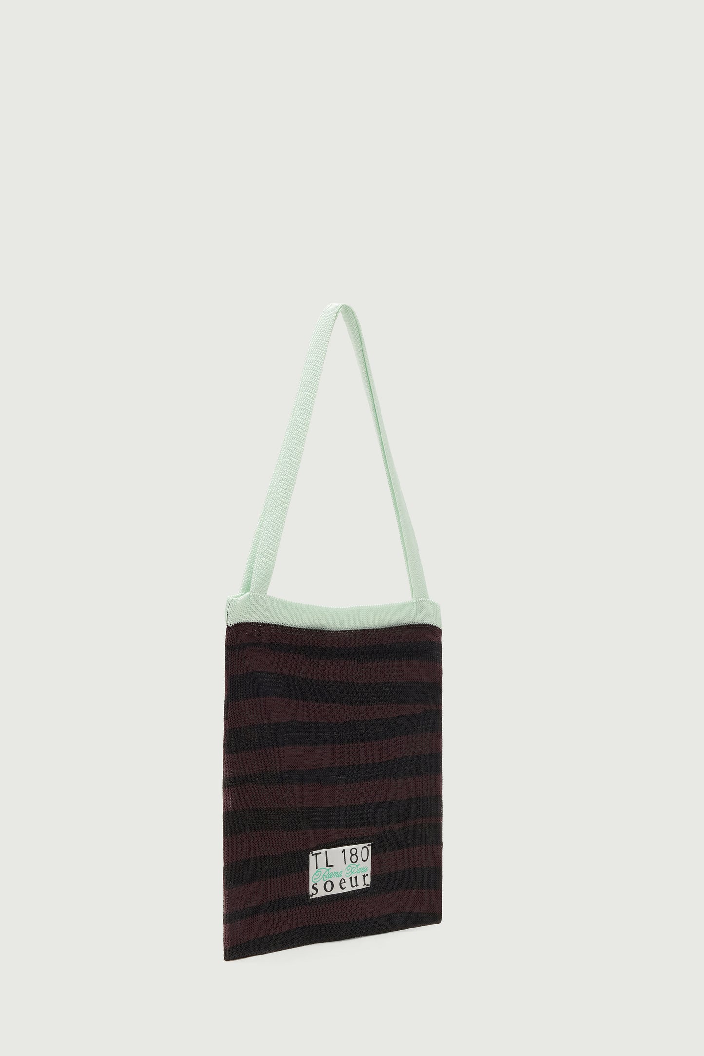 Lola mini chocolate and black knit bag Soeur & TL180 - Soeur